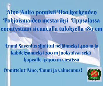 Aino Aalto ponnisti korkeuden PM-kultaa